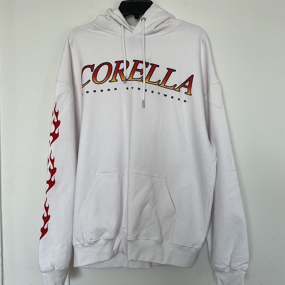 Corella white stylish hoodie